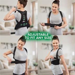 img 1 attached to 🌿 Hempvana Arrow Posture Corrector - Adjustable Upper Body Support for Slouching, Text Neck, and Hunching Over (L/XL)