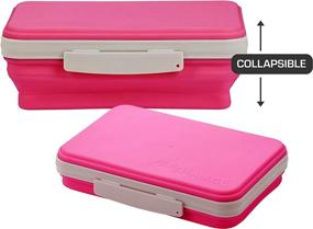 img 3 attached to 📦 Academic Flexi Storage Boxes with Lids, Collapsible Pencil Case for Craft and School Supplies - 4-Pack Assorted Colors