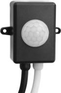 efficient facon pir motion sensor switch: 12v dc, compatible with led, strip, incandescent, and halogen lights (black) logo