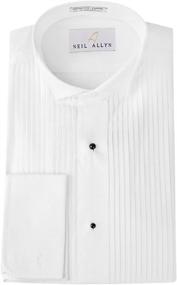 img 4 attached to 👔 Tuxedo Dress Shirt by Neil Allyn - High-Quality Cotton Men's Clothing and Shirts