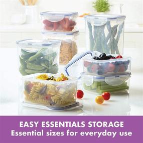 img 2 attached to 🔒 14-Piece LocknLock Easy Essentials Tall Rectangle Food Storage Lids/Airtight Containers - BPA Free, Clear