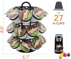 img 1 attached to ☕ Winte Metal Black Coffee Capsule Storage Holder for K-cups - Compatible with 27 K-cups, Ideal for Home Kitchen Organization