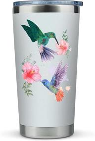 img 4 attached to Hummingbird Gifts Women Tumbler Coffee