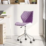 💜 modern height adjustable office task chair in purple by techni mobili logo