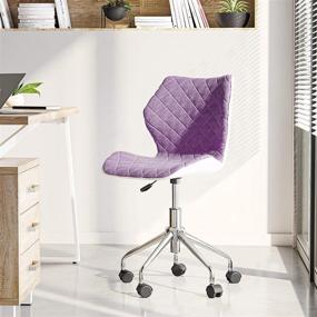 img 4 attached to 💜 Modern Height Adjustable Office Task Chair in Purple by Techni Mobili