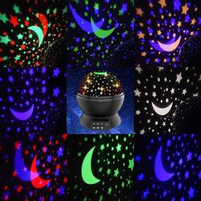 img 2 attached to 🌟 Mesmerizing Star Projector Night Light for Kids: Ideal Gifts for 3-12 Year Old Girls and Boys, Perfect Autism Toy, Halloween Present, and Birthday Gift (Black)