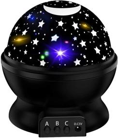 img 4 attached to 🌟 Mesmerizing Star Projector Night Light for Kids: Ideal Gifts for 3-12 Year Old Girls and Boys, Perfect Autism Toy, Halloween Present, and Birthday Gift (Black)