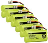 6-pack imah bt166342/bt266342 2.4v 750mah ni-mh batteries - compatible with vtech cs6114 cs6429 cs6719-2 at&t el5210 el51203 telephones logo