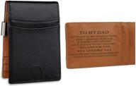 🎁 dad's birthday graduation gifts - personalized slim clip wallets, card cases & money organizers for men logo