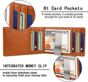 img 1 attached to 🎁 Dad's Birthday Graduation Gifts - Personalized Slim Clip Wallets, Card Cases & Money Organizers for Men