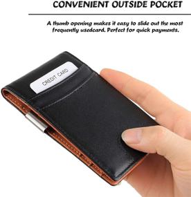 img 2 attached to 🎁 Dad's Birthday Graduation Gifts - Personalized Slim Clip Wallets, Card Cases & Money Organizers for Men