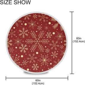 img 1 attached to 🎄 Enhance Your Holiday Décor with Senya's Polyester Christmas Snowflakes Tablecloths