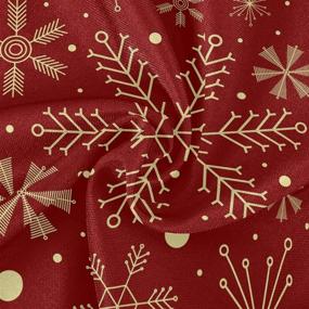 img 3 attached to 🎄 Enhance Your Holiday Décor with Senya's Polyester Christmas Snowflakes Tablecloths