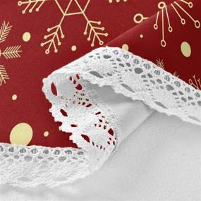 img 2 attached to 🎄 Enhance Your Holiday Décor with Senya's Polyester Christmas Snowflakes Tablecloths