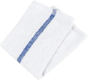 img 2 attached to Premium Arkwright Bar Mop Towels, 12-Pack (16x19), Multipurpose Cleaning 🧼 Tea Towels for Home, Hotels, and Restaurants - Blue Stripe, Cotton