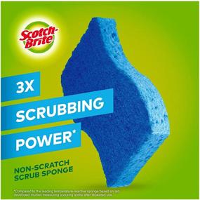 img 2 attached to Scotch-Brite Non-Scratch Scrub Sponges - Ideal for Dishwashing and Kitchen Cleaning, Pack of 9 Sponges