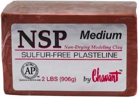 img 2 attached to Chavant NSP Medium 2lb Brown Sulfur-Free Professional Oil-Based Sculpting Clay Brick