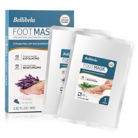 img 4 attached to 👣 Bellibela Foot Peel Mask- 2 Pack- Exfoliating & Moisturizing Foot Masks for Smooth, Callus-Free Feet: Repairs Dead Skin, Dry Heels & Roughness - Ideal Foot Care Treatment for Men & Women