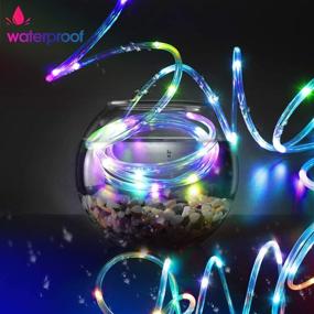 img 1 attached to 🎇 KNONEW 100 LED Rope Lights 33ft: Dazzling 16 Colors Changing, Waterproof Fairy String Light for Christmas, Halloween, Home, and Outdoor Decorations