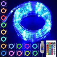 🎇 knonew 100 led rope lights 33ft: dazzling 16 colors changing, waterproof fairy string light for christmas, halloween, home, and outdoor decorations логотип