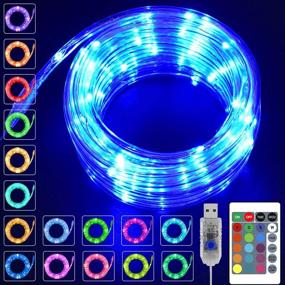 img 4 attached to 🎇 KNONEW 100 LED Rope Lights 33ft: Dazzling 16 Colors Changing, Waterproof Fairy String Light for Christmas, Halloween, Home, and Outdoor Decorations