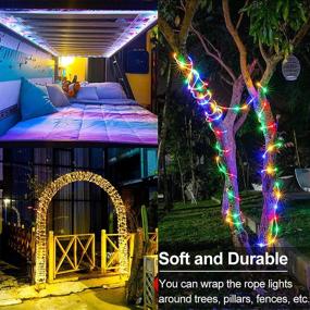 img 2 attached to 🎇 KNONEW 100 LED Rope Lights 33ft: Dazzling 16 Colors Changing, Waterproof Fairy String Light for Christmas, Halloween, Home, and Outdoor Decorations