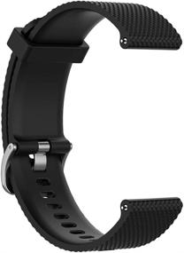 img 2 attached to 📿 Disscool Replacement Wrist Bands for Garmin Vivoactive 4 - 22mm Soft Silicone Strap (Silicone Black)