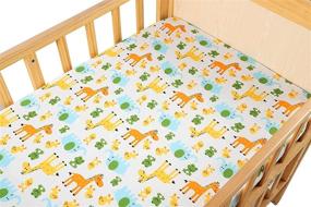 img 2 attached to 🦕 Dinosaur Pack n Play Stretchy Fitted Playard Sheet Set - 2 Pack, Ultra Soft Portable Mini Crib Sheets for Baby Boy Girl, Elephant Giraffe Frogs Design - by Knlpruhk