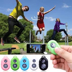 img 1 attached to 📸 Versatile Wireless Bluetooth Remote Control for Phone Camera: iPhone, Samsung & More | Compatible with All iOS and Android Devices | Includes Wrist Strap