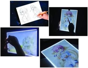 img 3 attached to 🎨 A4 LED Light Box Tracer: Portable Ultra-Thin USB Powered Artcraft Drawing Pad for Artists, Designers, and Animators - Dimmable & Portable with Brightness Control