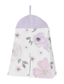 img 1 attached to Lavender Purple, Pink, Grey and White Watercolor Floral Baby Girl Nursery Crib Bedding Set - 11 pieces - Sweet Jojo Designs Rose Flower Polka Dot