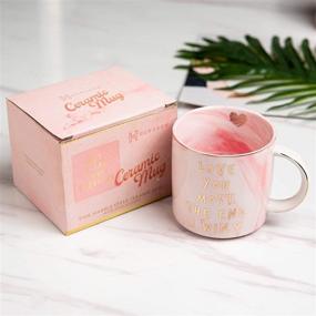 img 3 attached to 💖 Love You Most The End I Win - Cute Pink Marble Mug for Girlfriend's Anniversary, Birthday, and Romantic Occasions