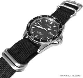 img 2 attached to Black Ballistic Nylon Watch Stainless Men's Watches