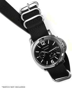 img 1 attached to Black Ballistic Nylon Watch Stainless Men's Watches