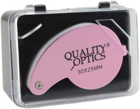 img 2 attached to Quality Optics USA Folding Jewelers Loupe Pocket Magnifier (30X Illuminated (Pink))