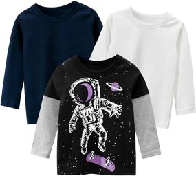 img 4 attached to 👕 Little Cotton Motorcycle T Shirts for Boys 2-3 Years - Tops, Tees & Shirts