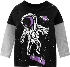 img 2 attached to 👕 Little Cotton Motorcycle T Shirts for Boys 2-3 Years - Tops, Tees & Shirts