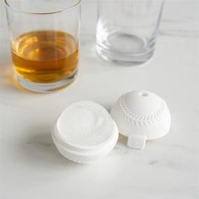 img 1 attached to 🍨 Premium Silicone Ice Sphere Mold - True Zoo Baseball Ice Maker, White - Set of 1 - Dishwasher Safe - Ice Cube Tray - Novelty Ice Mold