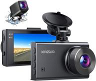 kingslim d2 2.5k dual dash cam, 1440p & 1080p front and rear camera for cars - 170 📸 degree driving recorder with sony starvis sensor, night vision, g-sensor, parking mode - supports up to 128gb max storage logo