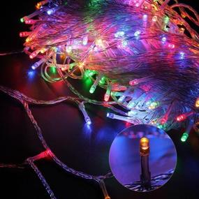 img 3 attached to 💡 Waterproof LED String Lights - 200 LEDs, 66ft/20M, 8 Flash Modes - Decorative Lighting for Kid's Bedroom, Wedding, Christmas Tree, Festival Party, Garden, Patio - Colorful Twinkle Fairy Lights