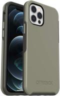 enhanced otterbox symmetry series case for iphone 12 & iphone 12 pro - earl grey (vetiver/climbing ivy) logo