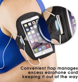 img 1 attached to 📱 Tune Belt AB86.1 Cell Phone Armband Holder for iPhone 12 Mini and SE 2020 - Water Resistant Sport Band for Running and Working Out (Black): Stay Connected and Fit!