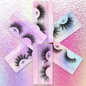 img 2 attached to 💃 10 Pairs of RUISHOW Wispy Natural 3D Faux Mink False Eyelashes Pack - Variety Pack of 10 Styles, Reusable and Soft Bulk Fake Eyelashes with Portable Colorful Boxes