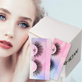 img 1 attached to 💃 10 Pairs of RUISHOW Wispy Natural 3D Faux Mink False Eyelashes Pack - Variety Pack of 10 Styles, Reusable and Soft Bulk Fake Eyelashes with Portable Colorful Boxes