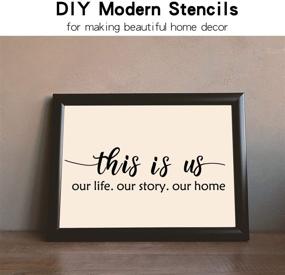 img 2 attached to 🎨 Reusable Word Stencil Set for DIY Wood Painting - Design Hilarious Family Signs with This Funny Stencil Kit - Set of 3 Individual Stencils for Home Decor & DIY Projects