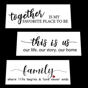 img 4 attached to 🎨 Reusable Word Stencil Set for DIY Wood Painting - Design Hilarious Family Signs with This Funny Stencil Kit - Set of 3 Individual Stencils for Home Decor & DIY Projects