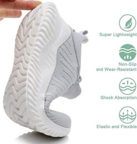 img 3 attached to 👟 Discover Comfort and Style with Akk Women's White Tennis Shoes: Perfect for Women's Active Lifestyle!