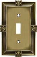 🍍 enhance your wall décor with franklin brass 64474 pineapple single toggle switch wall plate in tumbled antique brass finish логотип