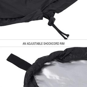 img 3 attached to 🛶 Vbestlife Adjustable Waterproof Kayak Cockpit Cover | Universal Fit Blocking Canoe Cockpit Protector | Black | Size M