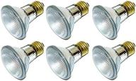 💡 (pack of 6) 39w par20/fl 120v - high output 39 watt (50w replacement) par20 narrow flood - 120 volt halogen light bulbs logo